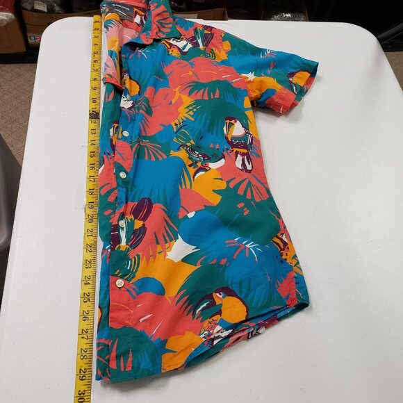 Bonobos Men Slim Fit Hawaiian Button Shirt Size L Tropical Beach Vacation Island - Picture 6 of 8